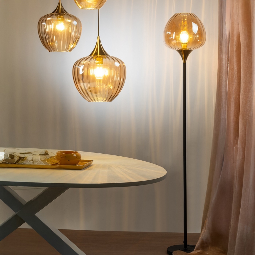 ONLI - Stojacia lampa ELIDE 1xE27/15W/230V čierna/medená