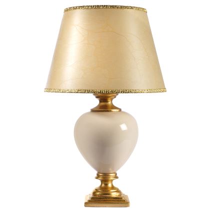 ONLI - Stolná lampa AMADEUS 1xE27/15W/230V 72 cm béžová/zlatá