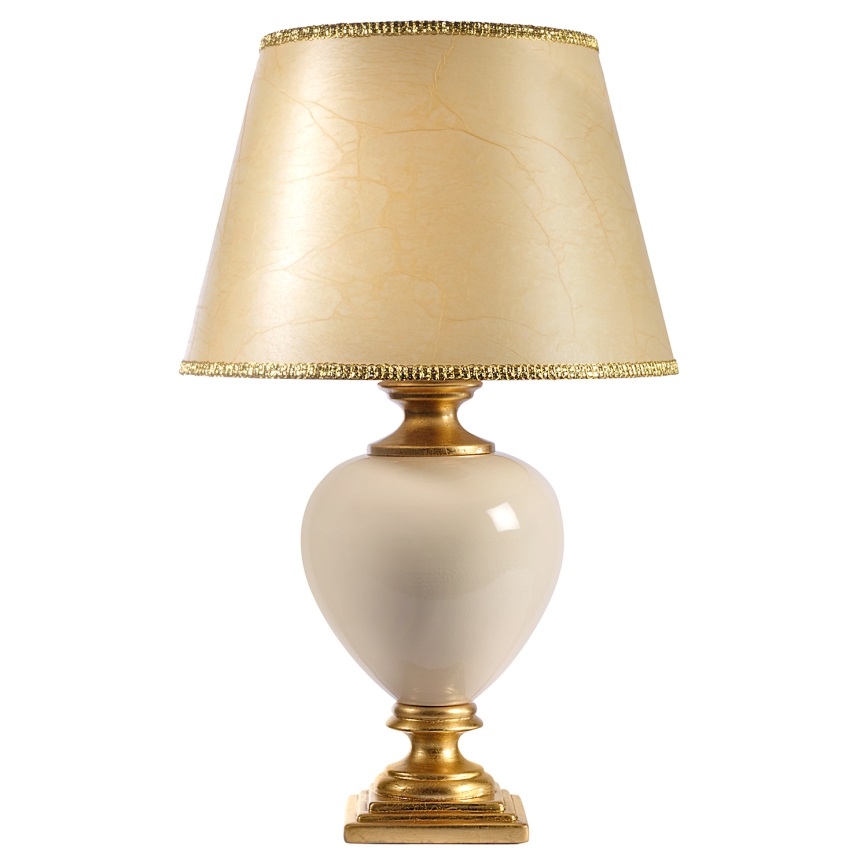 ONLI - Stolná lampa AMADEUS 1xE27/15W/230V 72 cm béžová/zlatá