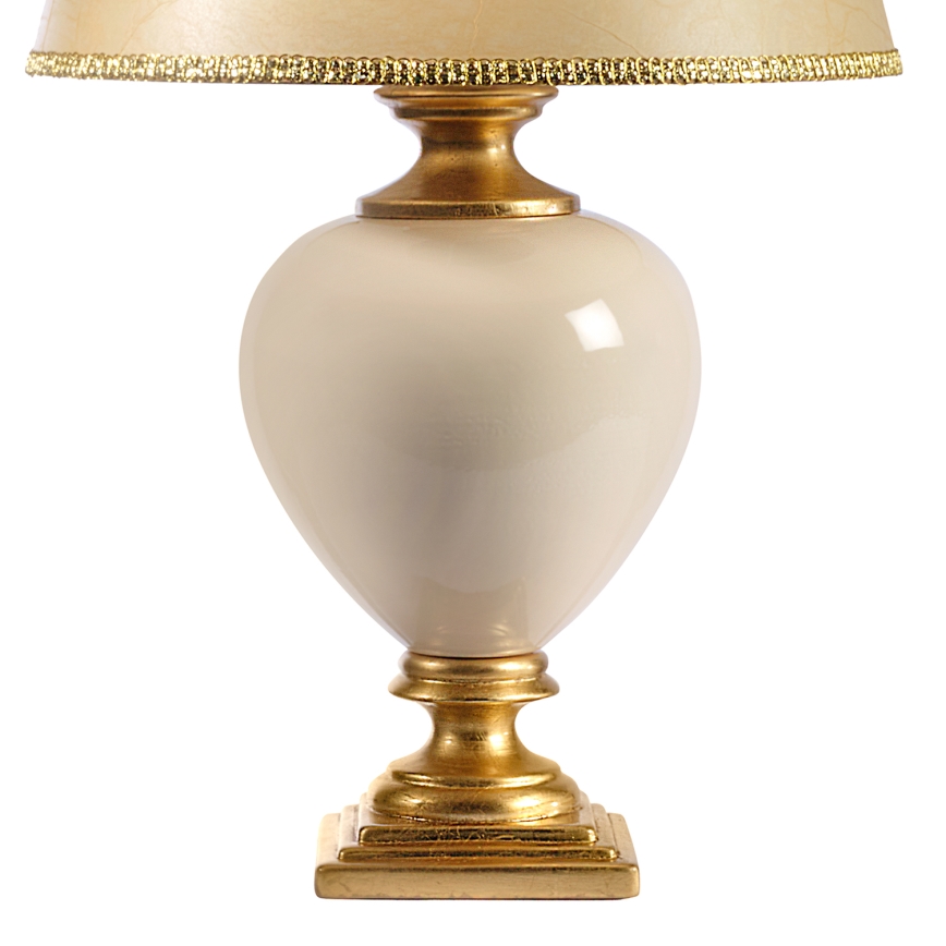 ONLI - Stolná lampa AMADEUS 1xE27/15W/230V 72 cm béžová/zlatá