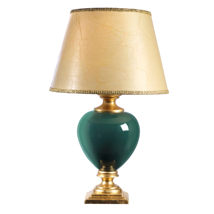 ONLI - Stolná lampa AMADEUS 1xE27/15W/230V 72 cm zelená/zlatá