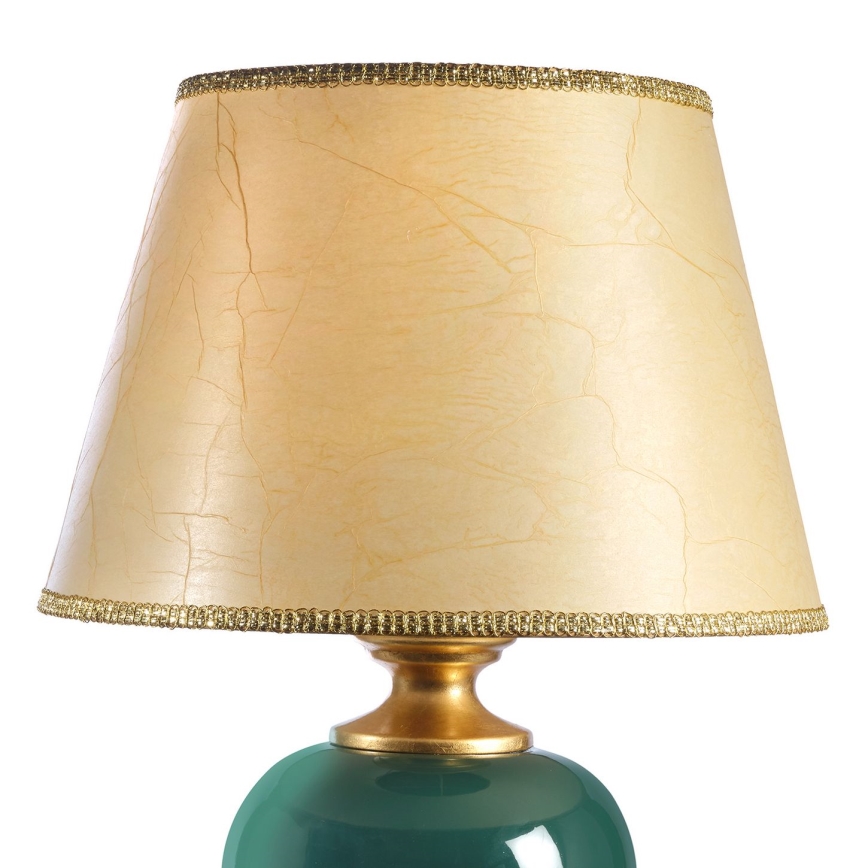 ONLI - Stolná lampa AMADEUS 1xE27/15W/230V 72 cm zelená/zlatá