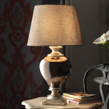 ONLI - Stolná lampa AMADEUS 1xE27/15W/230V sivá