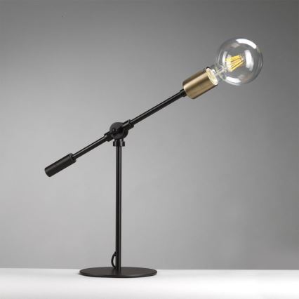 ONLI - Stolná lampa ASTE 1xE27/15W/230V 45 cm čierna/zlatá