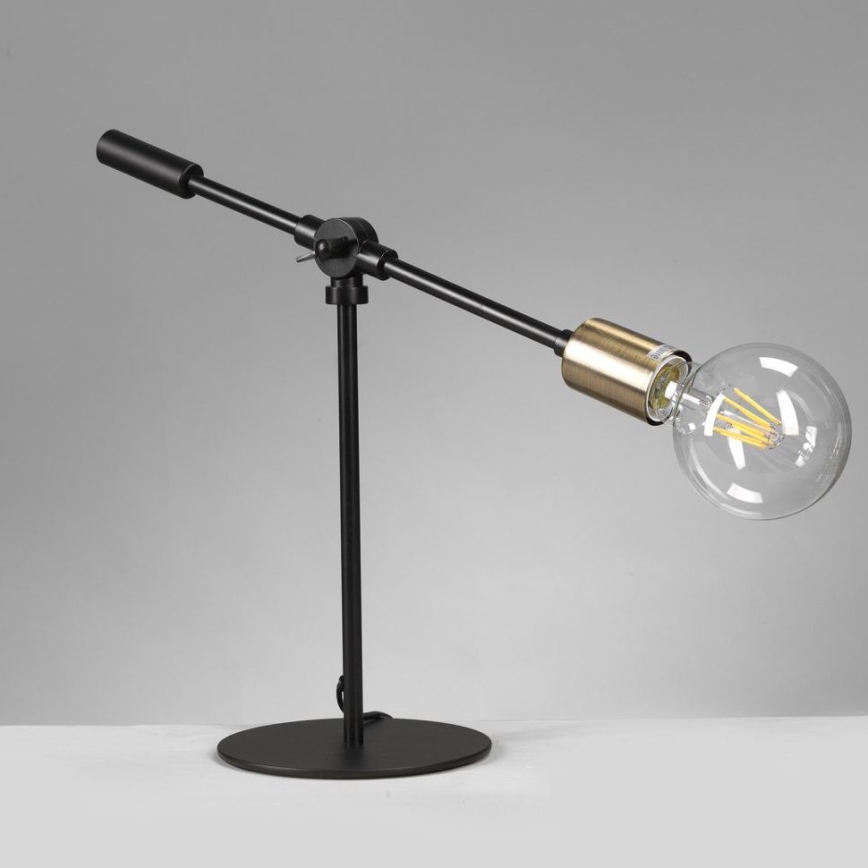 ONLI - Stolná lampa ASTE 1xE27/15W/230V 45 cm čierna/zlatá