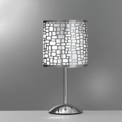 ONLI - Stolná lampa BRUCE 1xE27/15W/230V 40 cm matný chróm