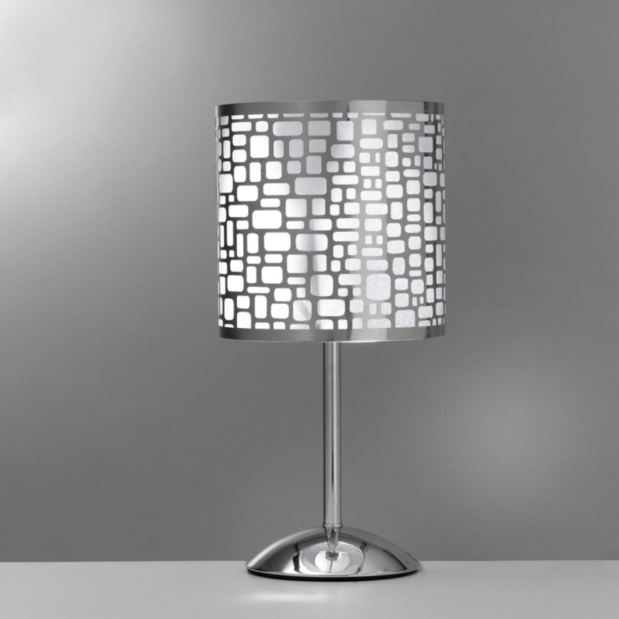 ONLI - Stolná lampa BRUCE 1xE27/15W/230V 40 cm matný chróm