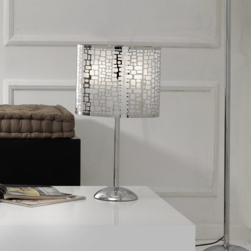 ONLI - Stolná lampa BRUCE 1xE27/15W/230V 53 cm matný chróm