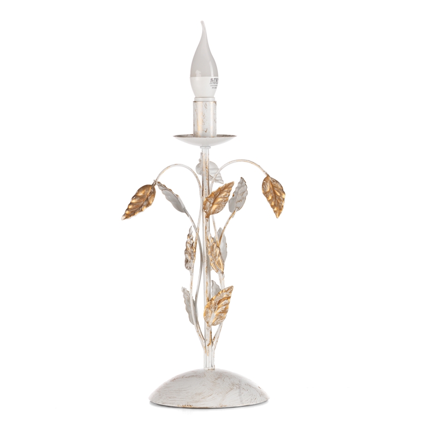 ONLI - Stolná lampa COLLANA 1xE14/6W/230V 40 cm biela