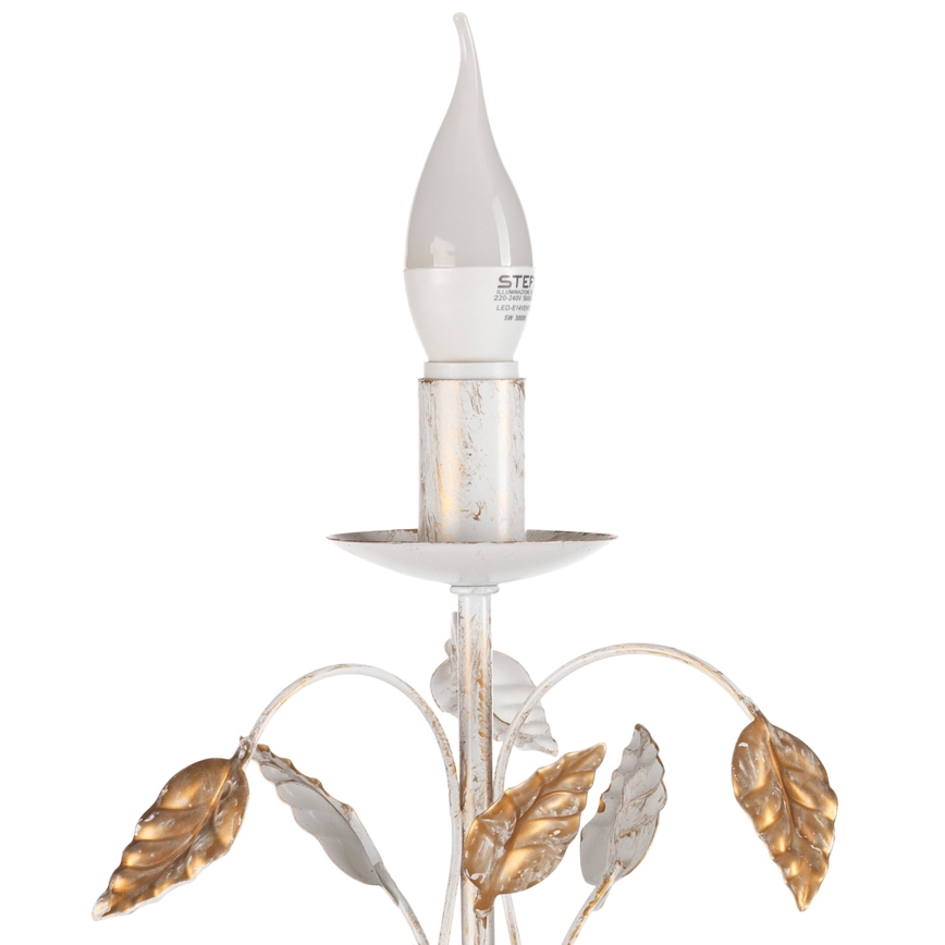 ONLI - Stolná lampa COLLANA 1xE14/6W/230V 40 cm biela