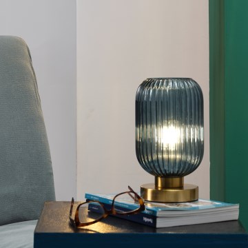 ONLI - Stolná lampa DOROTY 1xE27/22W/230V modrá/zlatá