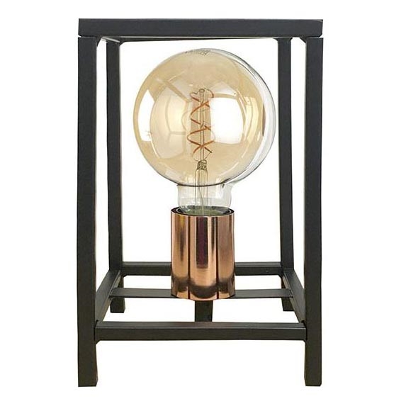 ONLI - Stolná lampa FLOKI 1xE27/15W/230V 20 cm čierna/medená