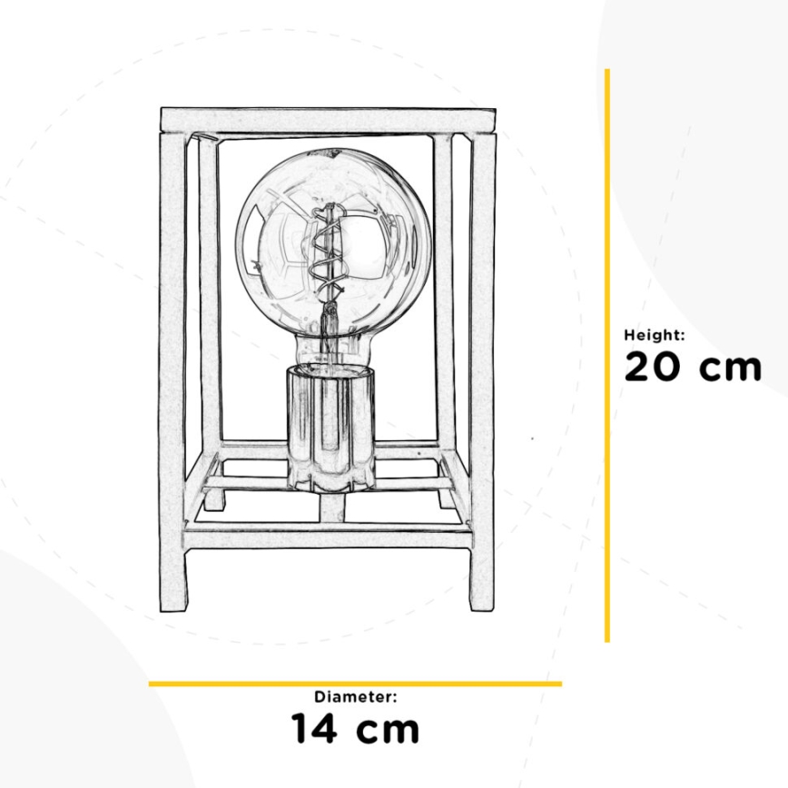 ONLI - Stolná lampa FLOKI 1xE27/15W/230V 20 cm čierna/medená