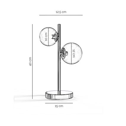 ONLI - Stolná lampa KIMBERLY 2xG9/6W/230V lesklý chróm