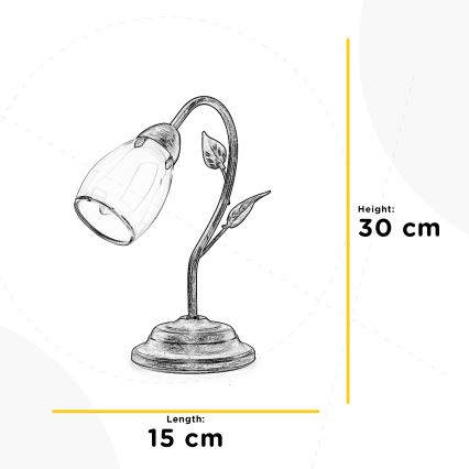 ONLI - Stolná lampa LILIANA 1xE14/6W/230V 30 cm