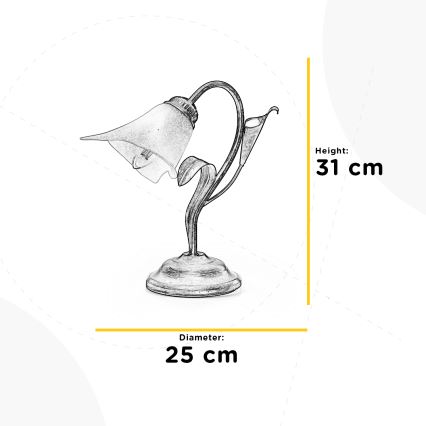 ONLI - Stolná lampa LUCREZIA 1xE14/6W/230V bronzová
