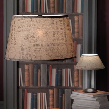 ONLI - Stolná lampa MAIDA 1xE27/15W/230V 40 cm hnedá