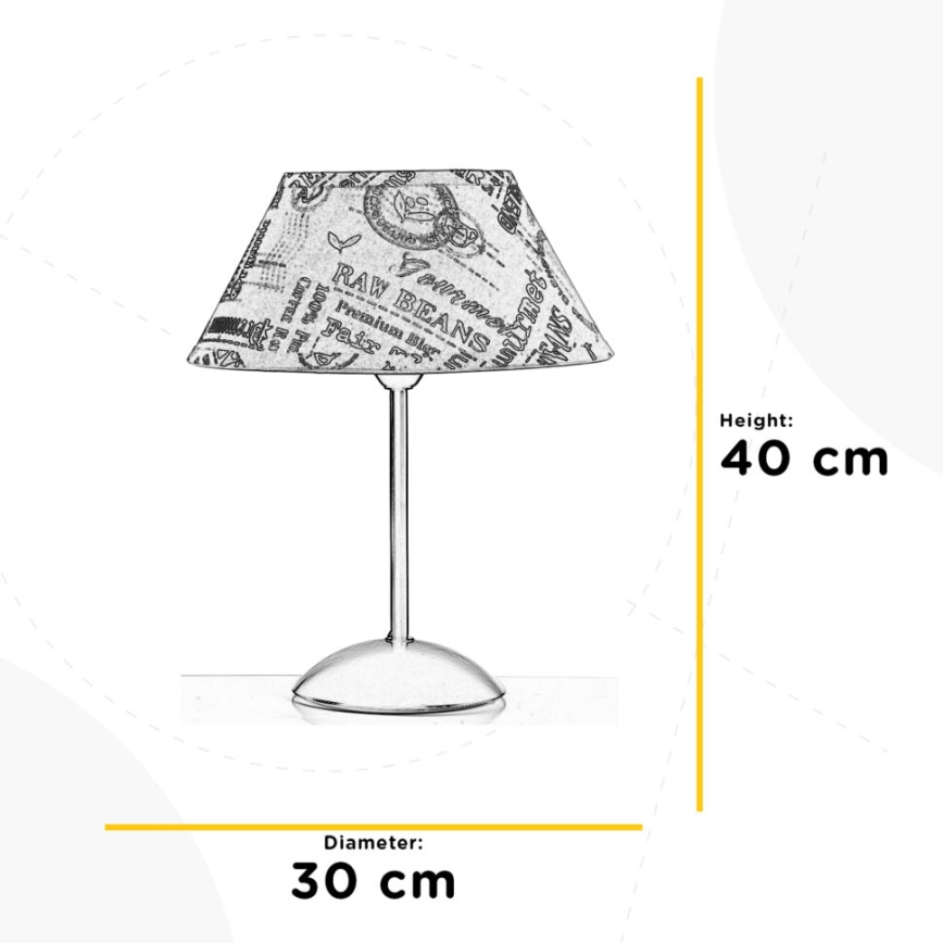 ONLI - Stolná lampa MAIDA 1xE27/15W/230V 40 cm hnedá