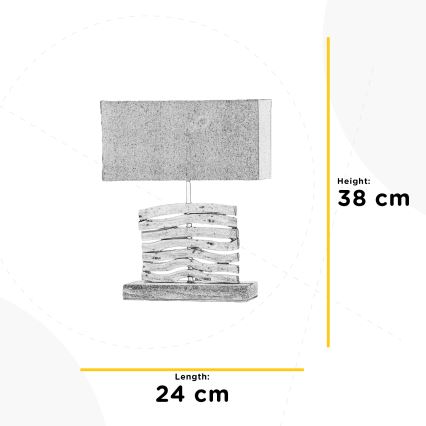 ONLI - Stolná lampa MARICA 1xE27/22W/230V béžová 38 cm