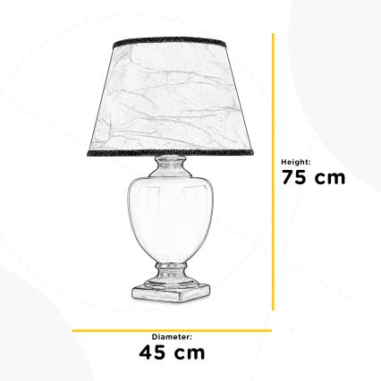 ONLI - Stolná lampa MOZART 1xE27/22W/230V béžová/zlatá 75 cm