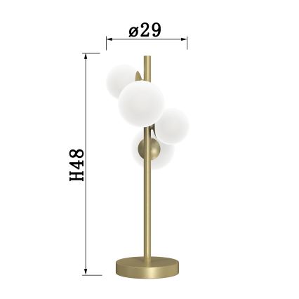 ONLI - Stolná lampa PALOMA 4xG9/10W/230V 48 cm zlatá