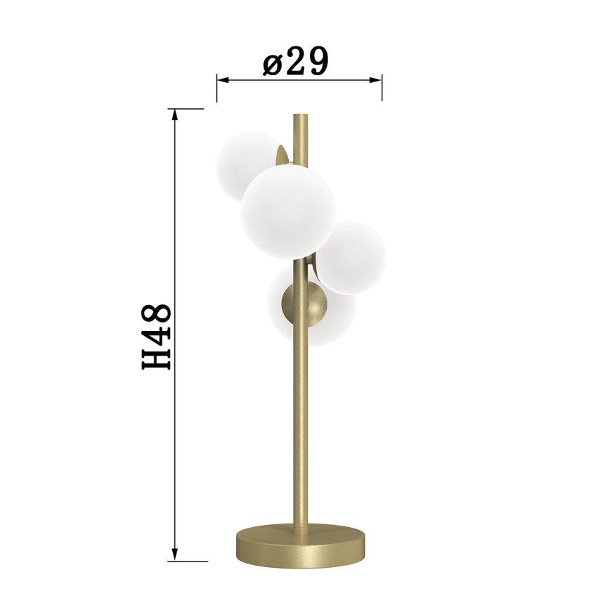 ONLI - Stolná lampa PALOMA 4xG9/10W/230V 48 cm zlatá