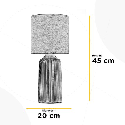 ONLI - Stolná lampa SHELLY 1xE27/22W/230V hnedá 45 cm