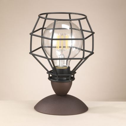 ONLI - Stolná lampa SPIDER 1xE27/15W/230V 23 cm čierna/hnedá