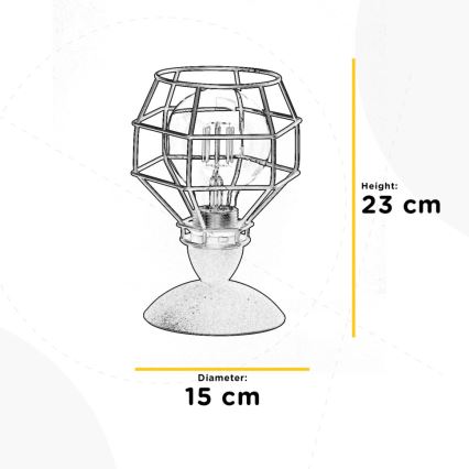 ONLI - Stolná lampa SPIDER 1xE27/15W/230V 23 cm čierna/hnedá