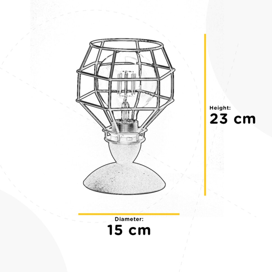 ONLI - Stolná lampa SPIDER 1xE27/15W/230V 23 cm čierna/hnedá