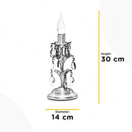 ONLI - Stolná lampa TERESA 1xE14/6W/230V biela