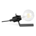 ONLI - Stolná lampa WIRE 1xE27/15W/230V 10 cm čierna