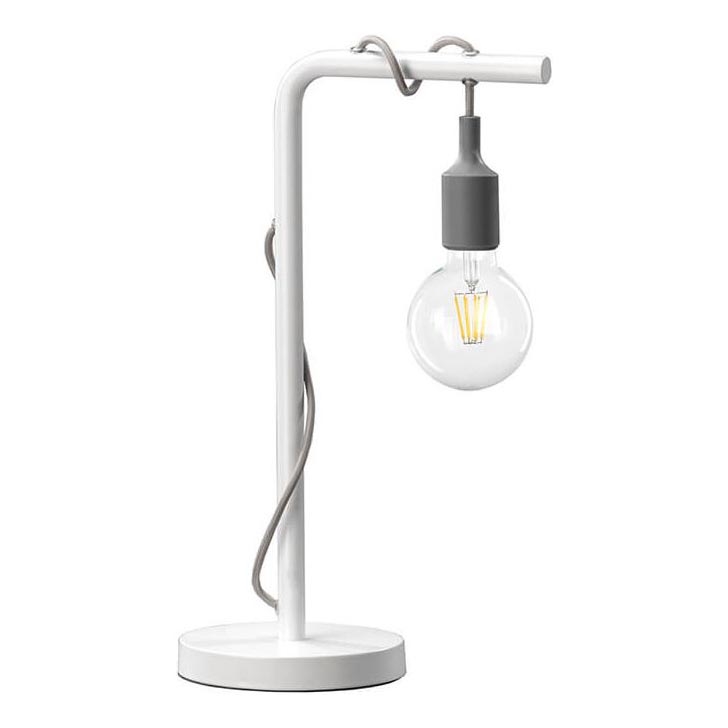 ONLI - Stolná lampa WIRE 1xE27/15W/230V 48 cm šedá/biela