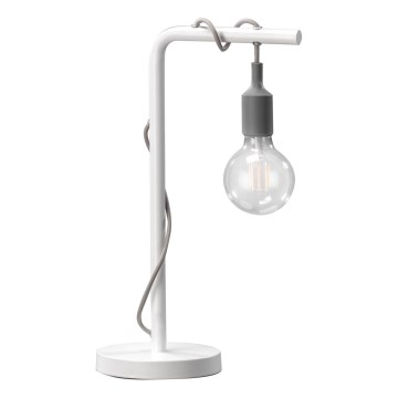 ONLI - Stolná lampa WIRE 1xE27/15W/230V 50 cm šedá/biela