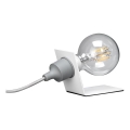 ONLI - Stolná lampa WIRE 1xE27/15W/230V 9 cm šedá/biela