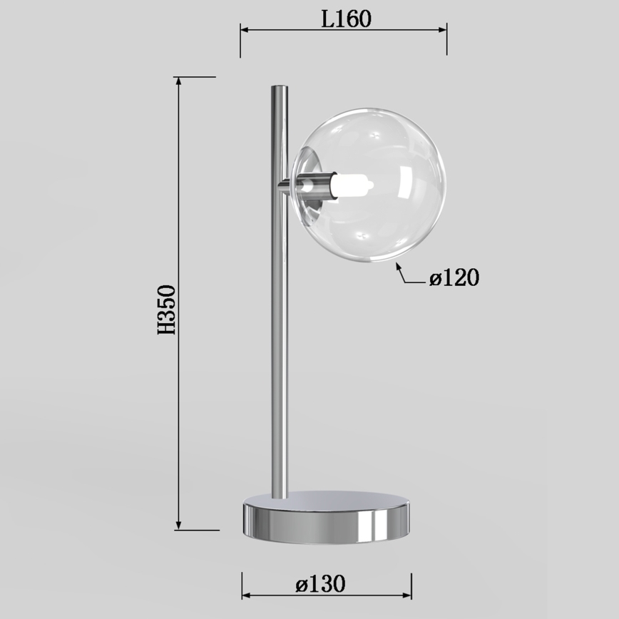 ONLI - Stolová lampa KIMBERLY 1xG9/6W/230V 35 cm lesklý chróm