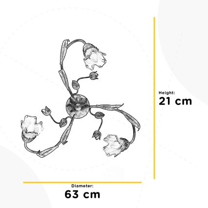 ONLI - Stropné svietidlo ARIANNA 3xE14/6W/230V