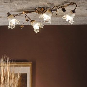 ONLI - Stropné svietidlo ARIANNA 4xE14/6W/230V bronzové