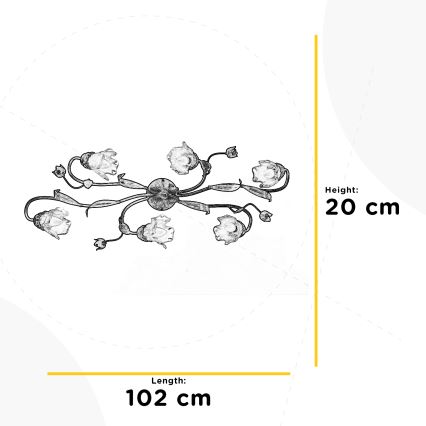 ONLI - Stropné svietidlo ARIANNA 6xE14/6W/230V