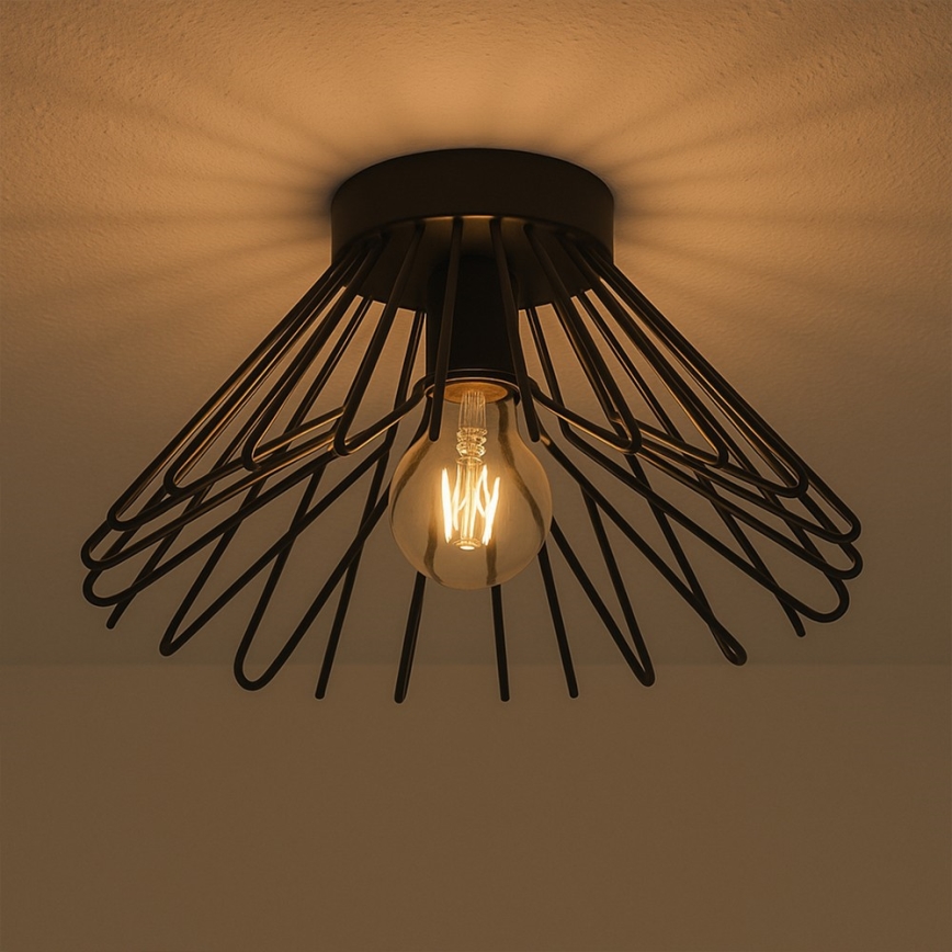 ONLI - Stropné svietidlo DUCCIO 1xE27/22W/230V pr. 30 cm čierna