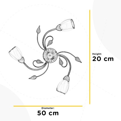 ONLI - Stropné svietidlo LILIANA 3xE14/6W/230V