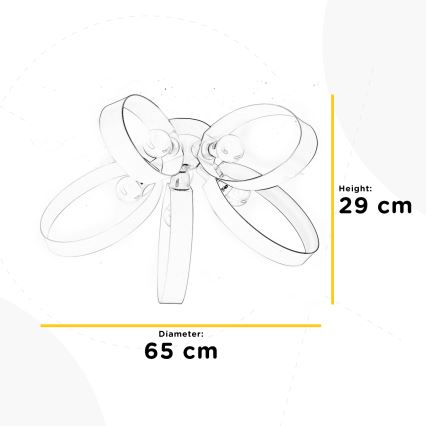 ONLI - Stropné svietidlo SERENA 5xE14/6W/230V čierna