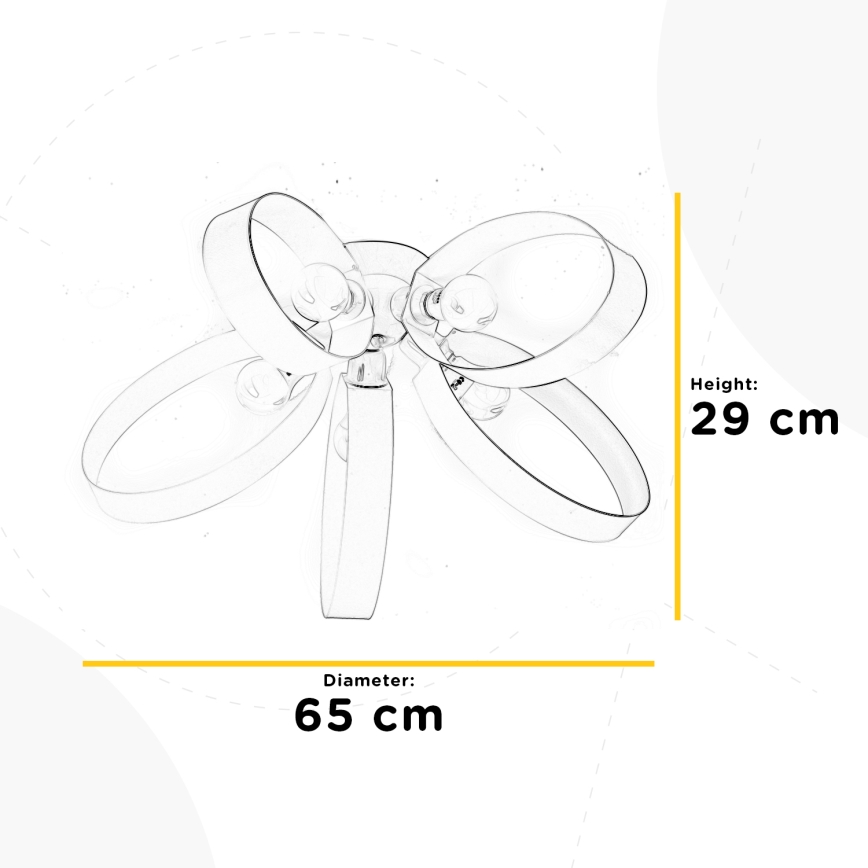 ONLI - Stropné svietidlo SERENA 5xE14/6W/230V čierna