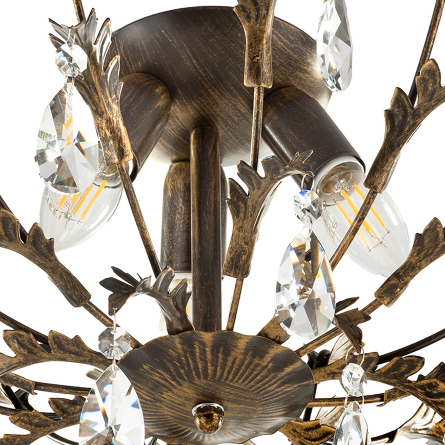 ONLI - Stropné svietidlo TERESA 3xE14/6W/230V bronzové