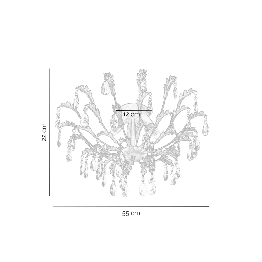ONLI - Stropné svietidlo TERESA 3xE14/6W/230V bronzové