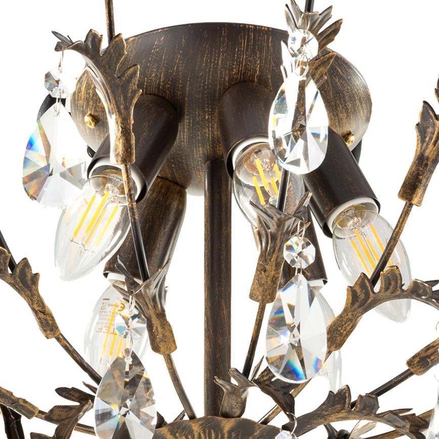 ONLI - Stropné svietidlo TERESA 5xE14/6W/230V bronzové