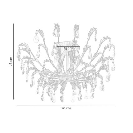 ONLI - Stropné svietidlo TERESA 5xE14/6W/230V bronzové