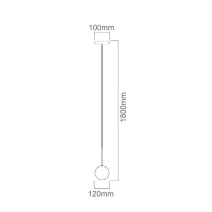 Open Design OR80087 - Kúpeľňový luster na lane BAO 1xG9/8W/230V IP44 zlatý