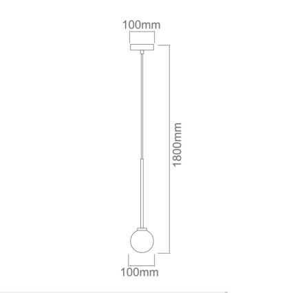 Open Design OR80629 - Luster na lanku OTA 1xG9/8W/230V čierny