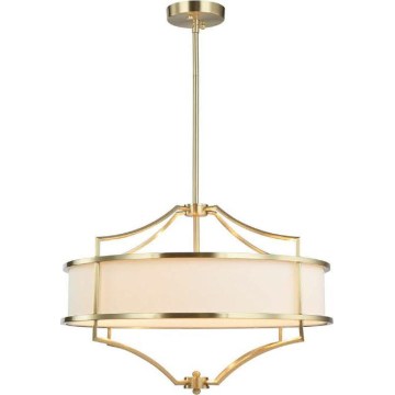 Open Design OR80933 - Luster na tyči STESSO 4xE27/15W/230V pr. 55 cm mosadz/biela